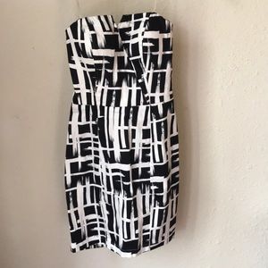 Charlotte Russe Strapless Geometric Print Dress